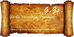 Grünczveig Zsombor névjegykártya